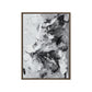 Grey White Black Modern Art Framed Canvas