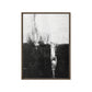Black White Abstract Art Framed Canvas