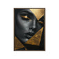 Woman In Gold Triangles Framed Canvas