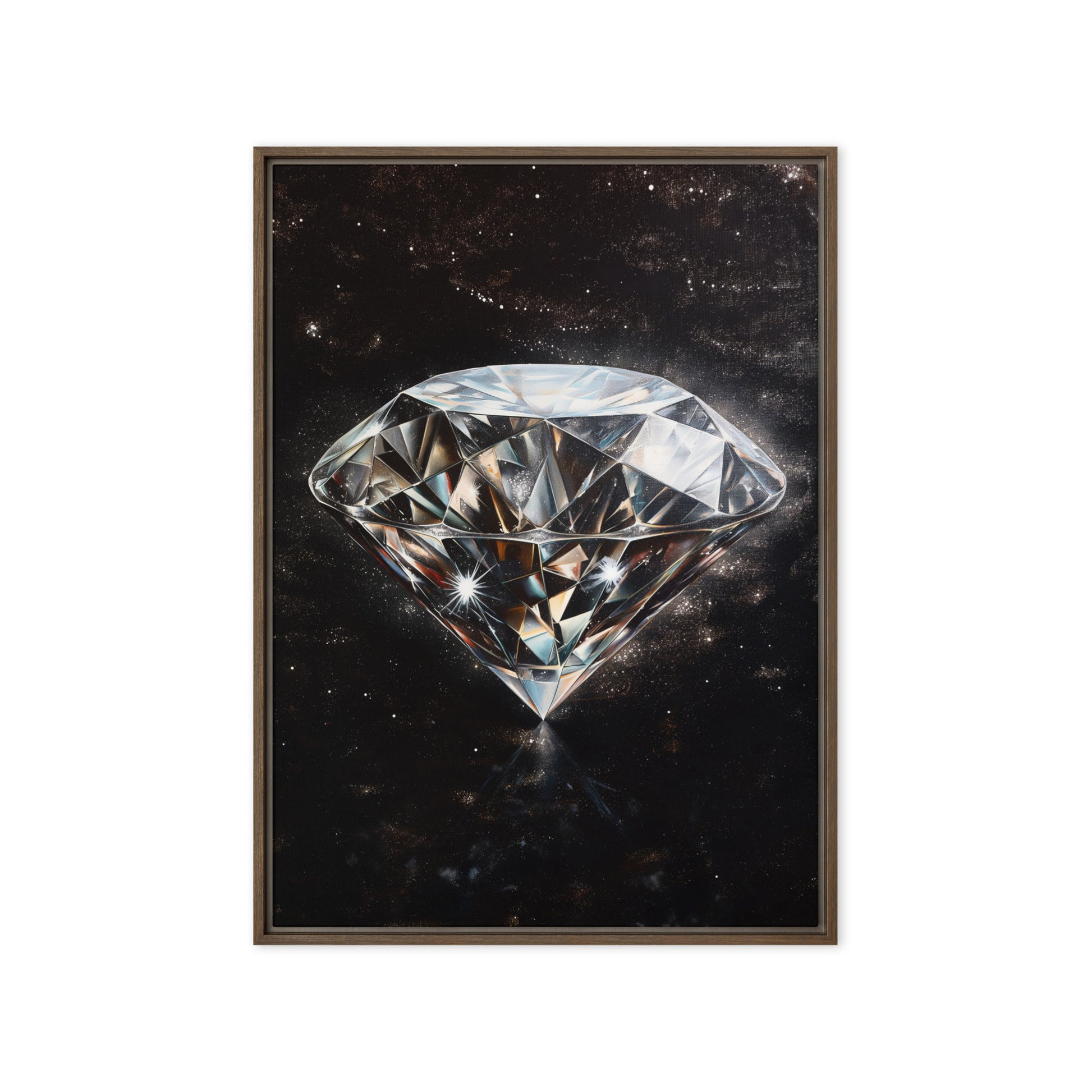 Shining Diamond Framed Canvas