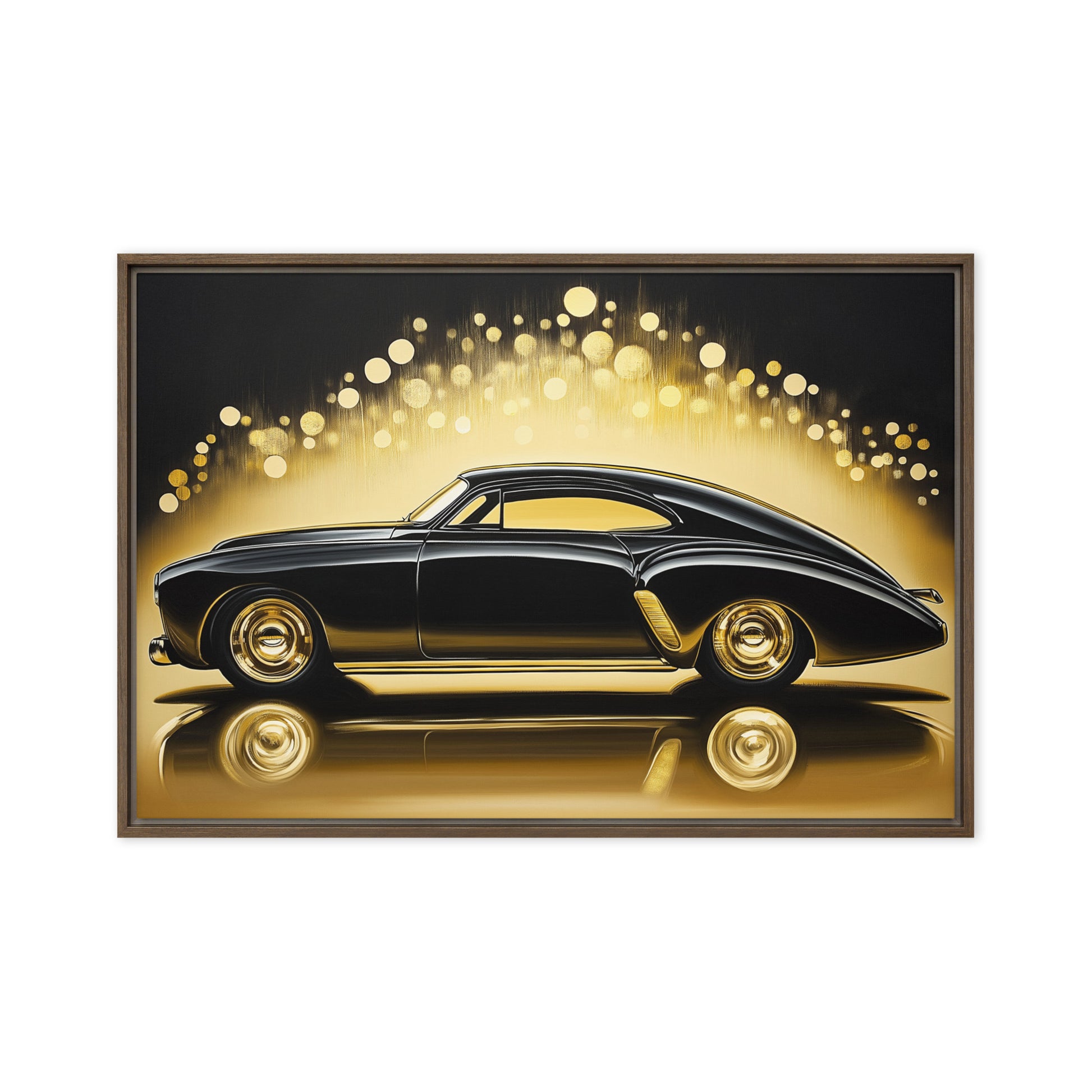 Luxury Retro Car Framed Canvas