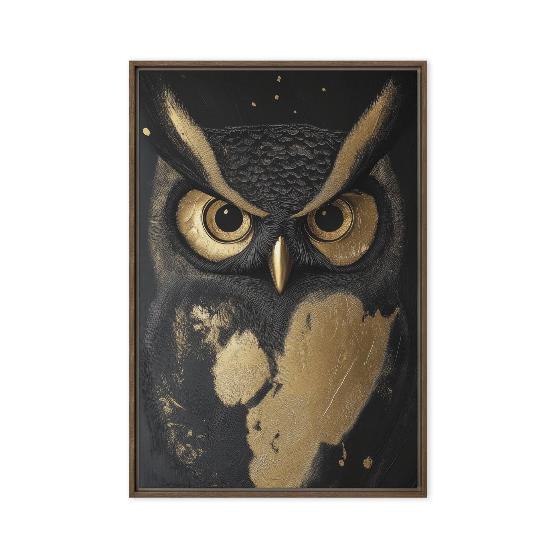 Owl Modern Art Framed Canvas