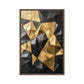Black Gold Geometric Art Framed Canvas
