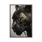 Black Panther In Gold Framed Canvas