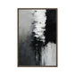 Black White Abstract Art Framed Canvas