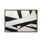 Black White Geometrical Art Framed Canvas