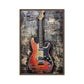 Guitar Music Art Framed Canvas