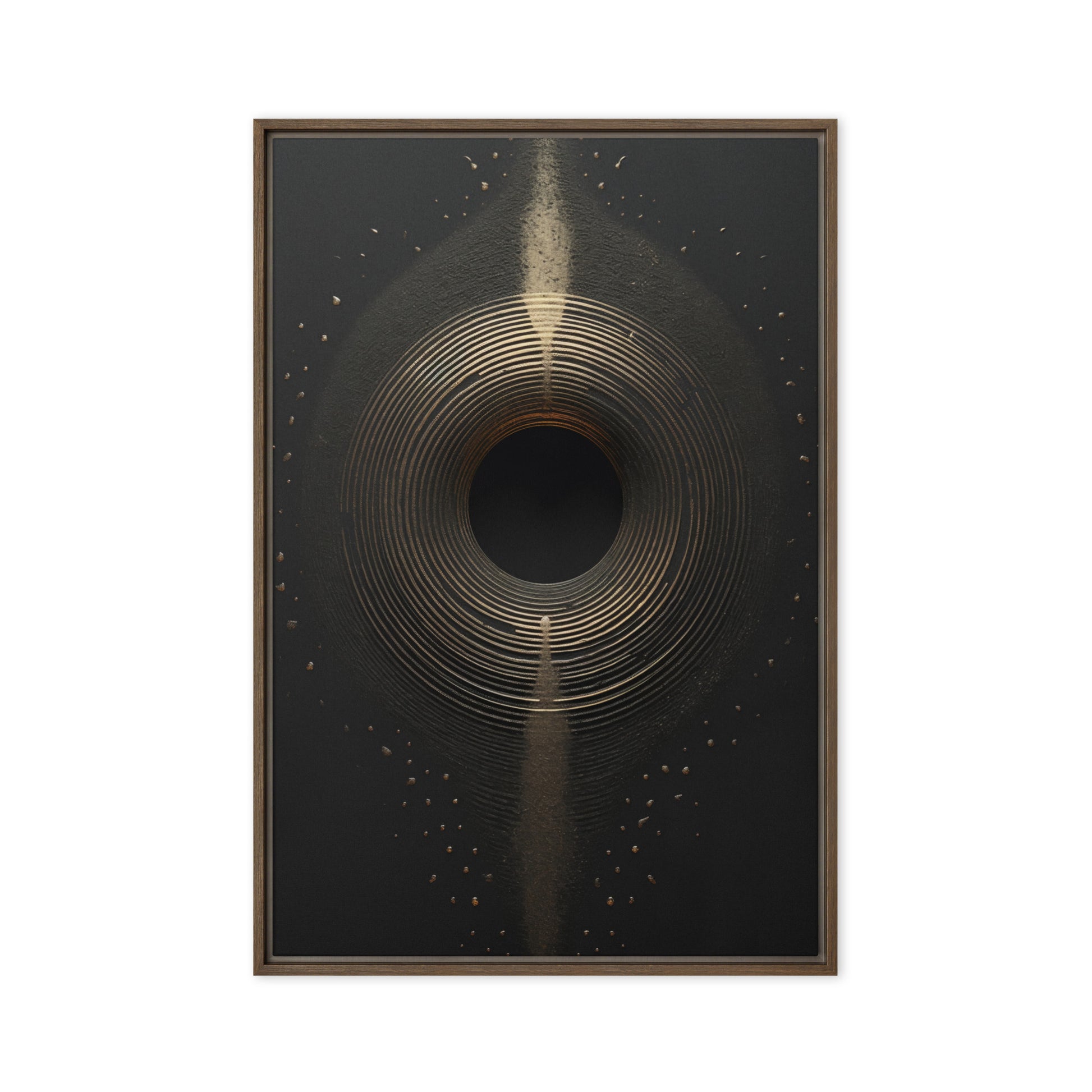 Eclipse Black Gold 3D Art Famed Canvas