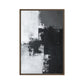 Black White & Grey Abstract Art Framed Canvas