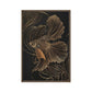 Gold Fish Line Art Framed Canvas