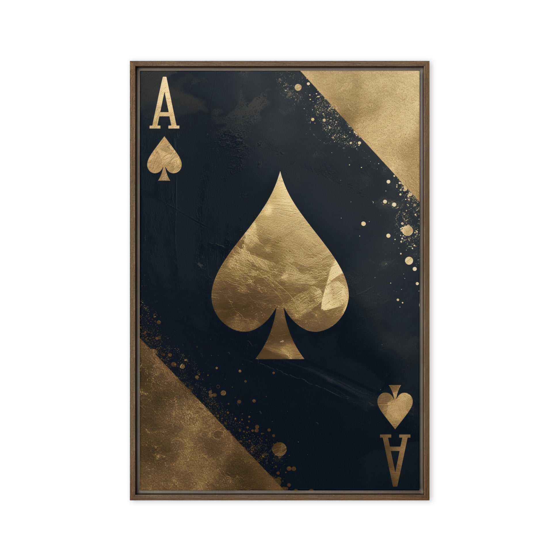 Ace of Spades Luxury Art Framed Canvas