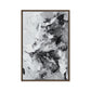 Grey White Black Modern Art Framed Canvas