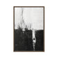 Black White Abstract Art Framed Canvas