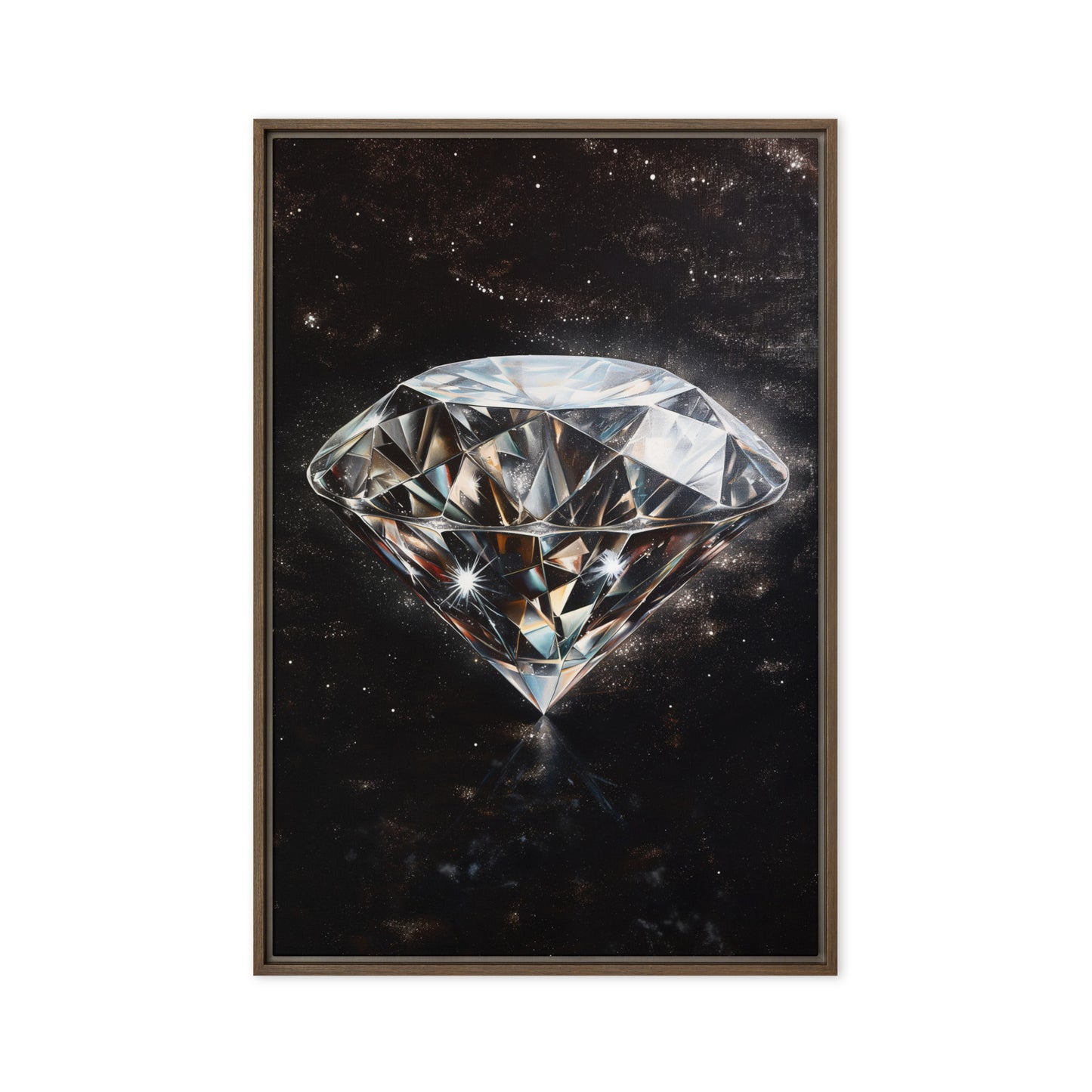 Shining Diamond Framed Canvas