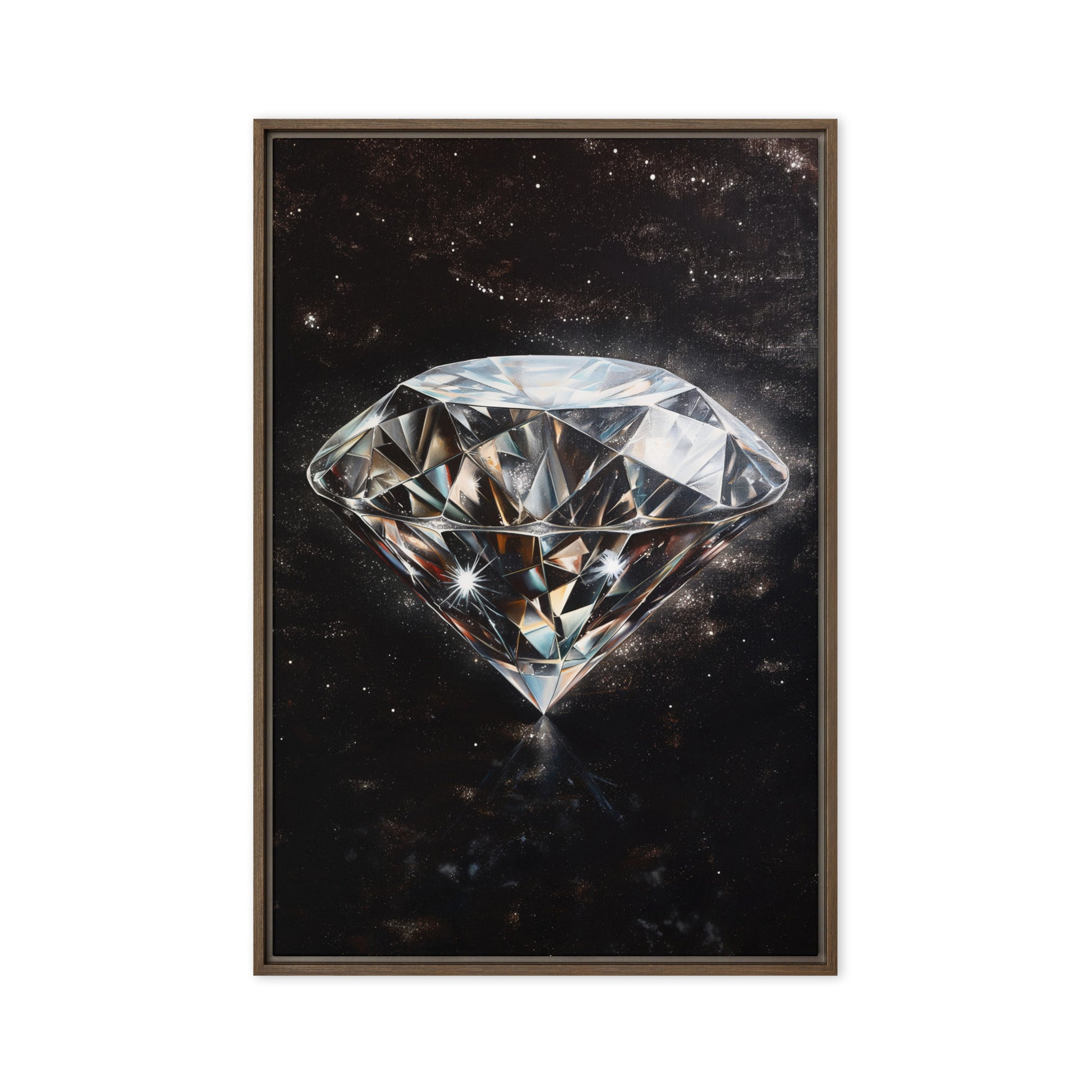 Shining Diamond Framed Canvas