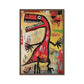 Dinosaur Basquiat Style Art Framed Canvas
