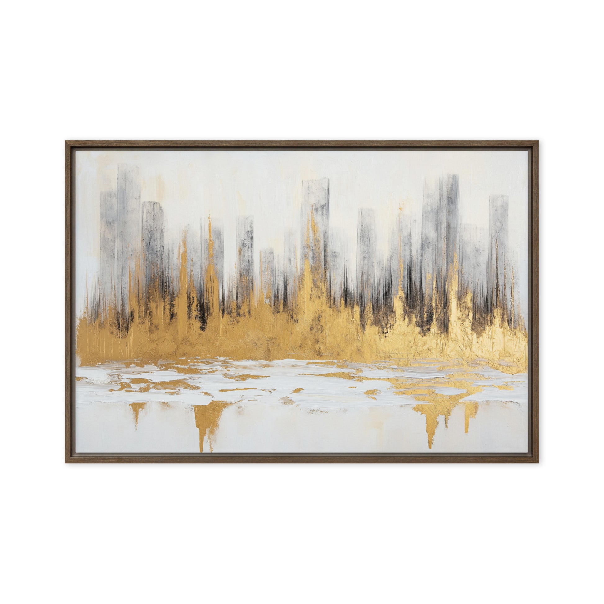 Cityscape Abstract Art Framed Canvas