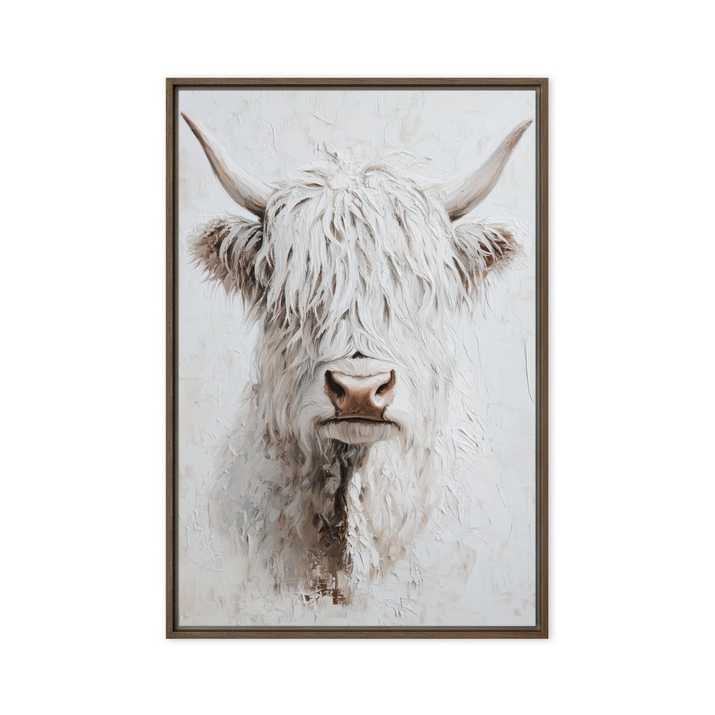 Highland Cow Modern Art Framed Canvas