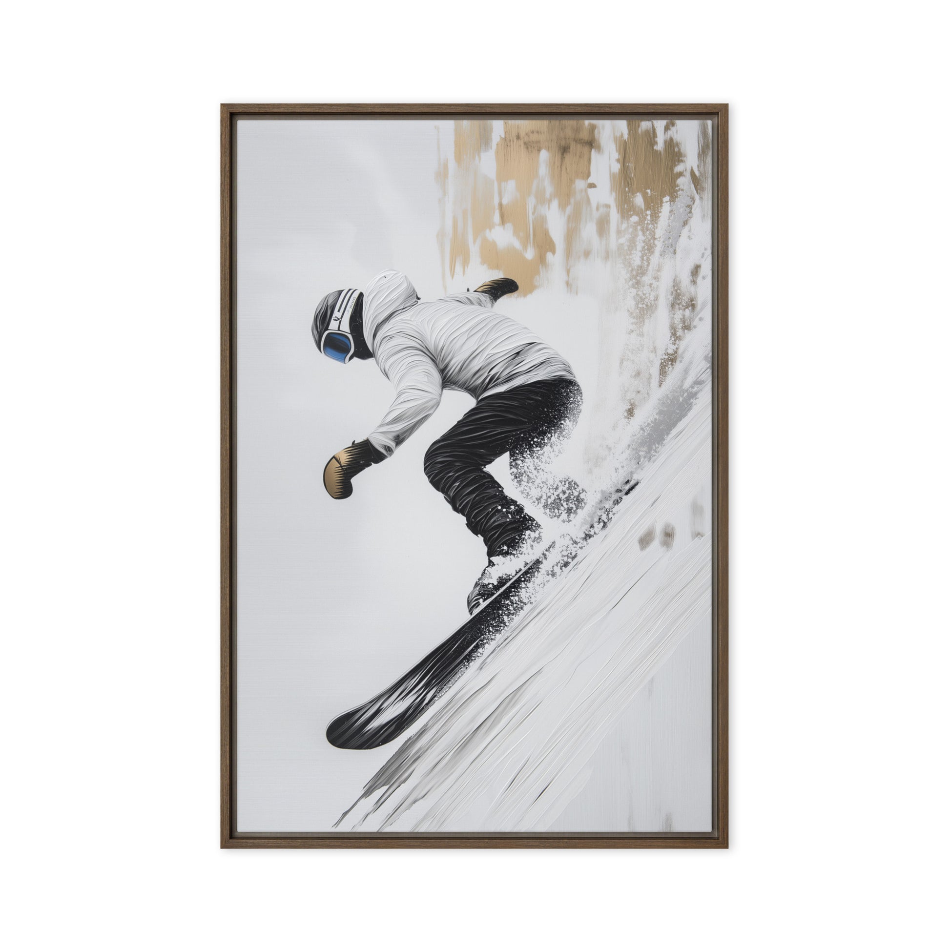 Snowboard Wall Art Framed Canvas