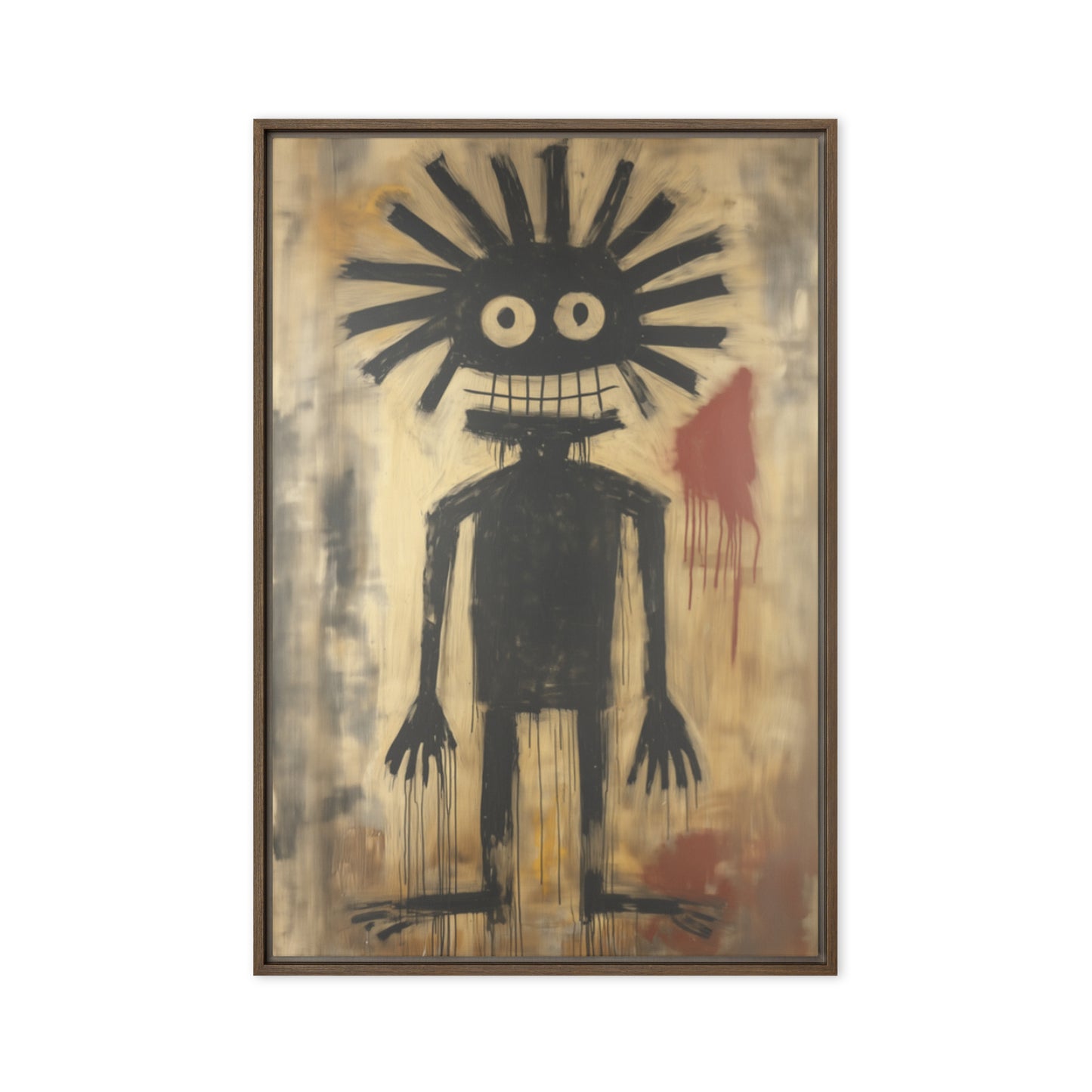 Basquiat Style Art Framed Canvas