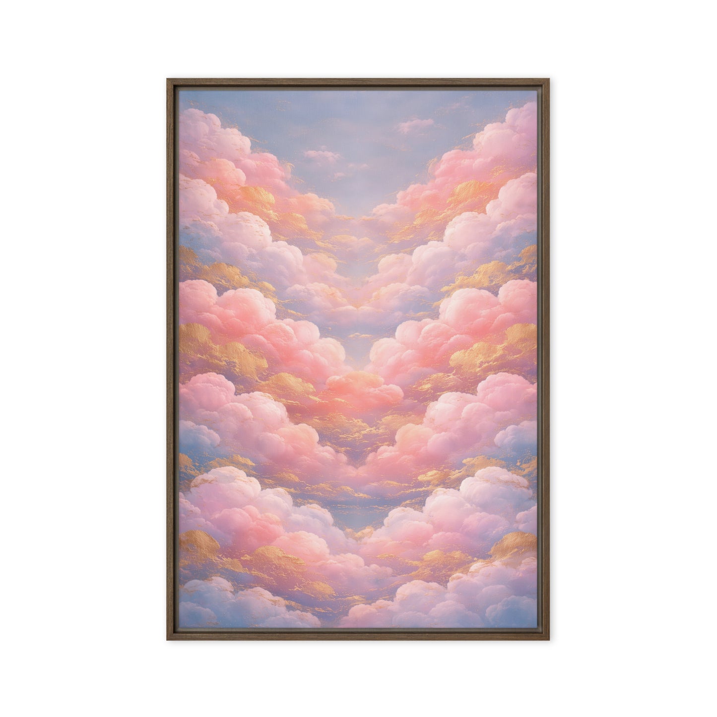 Pastel Clouds Modern Art Framed Canvas - PaintFu