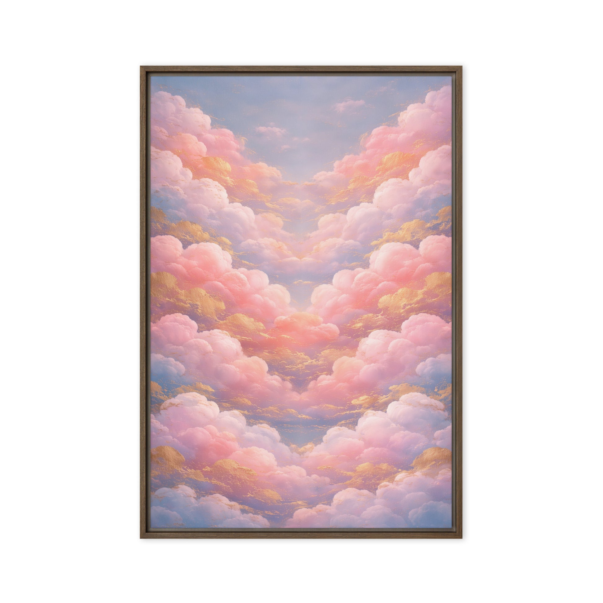 Pastel Clouds Modern Art Framed Canvas - PaintFu
