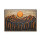 Landscape Wood Art Framed Canvas