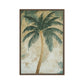 Palm Tree Beach Art Framed Canvas