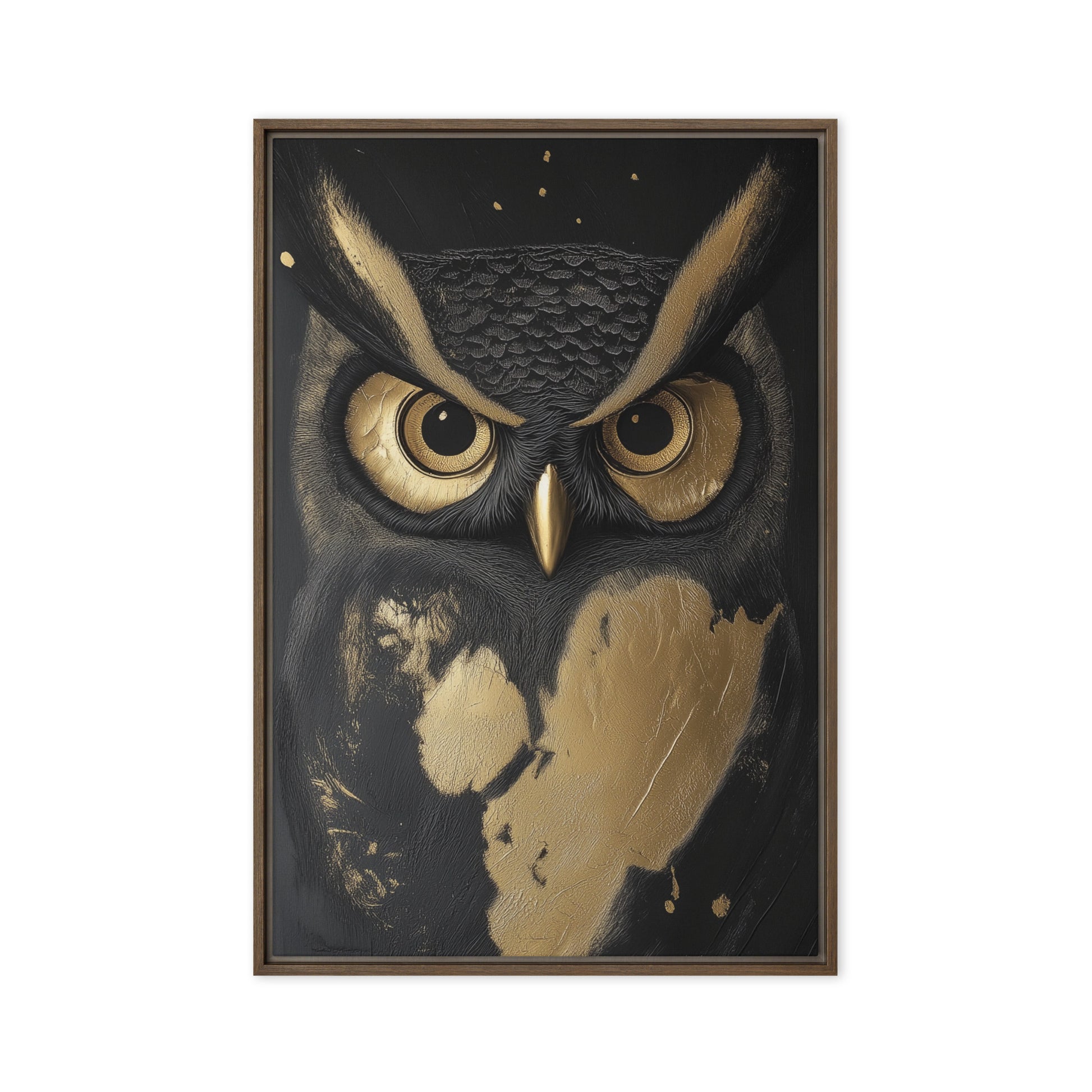 Owl Modern Art Framed Canvas