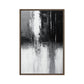 Black White Grey Abstract Art Framed Canvas