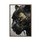 Black Panther In Gold Framed Canvas