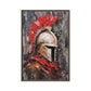 Spartan Helmet Modern Art Framed Canvas