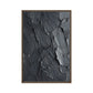 Black Impasto Art Framed Canvas