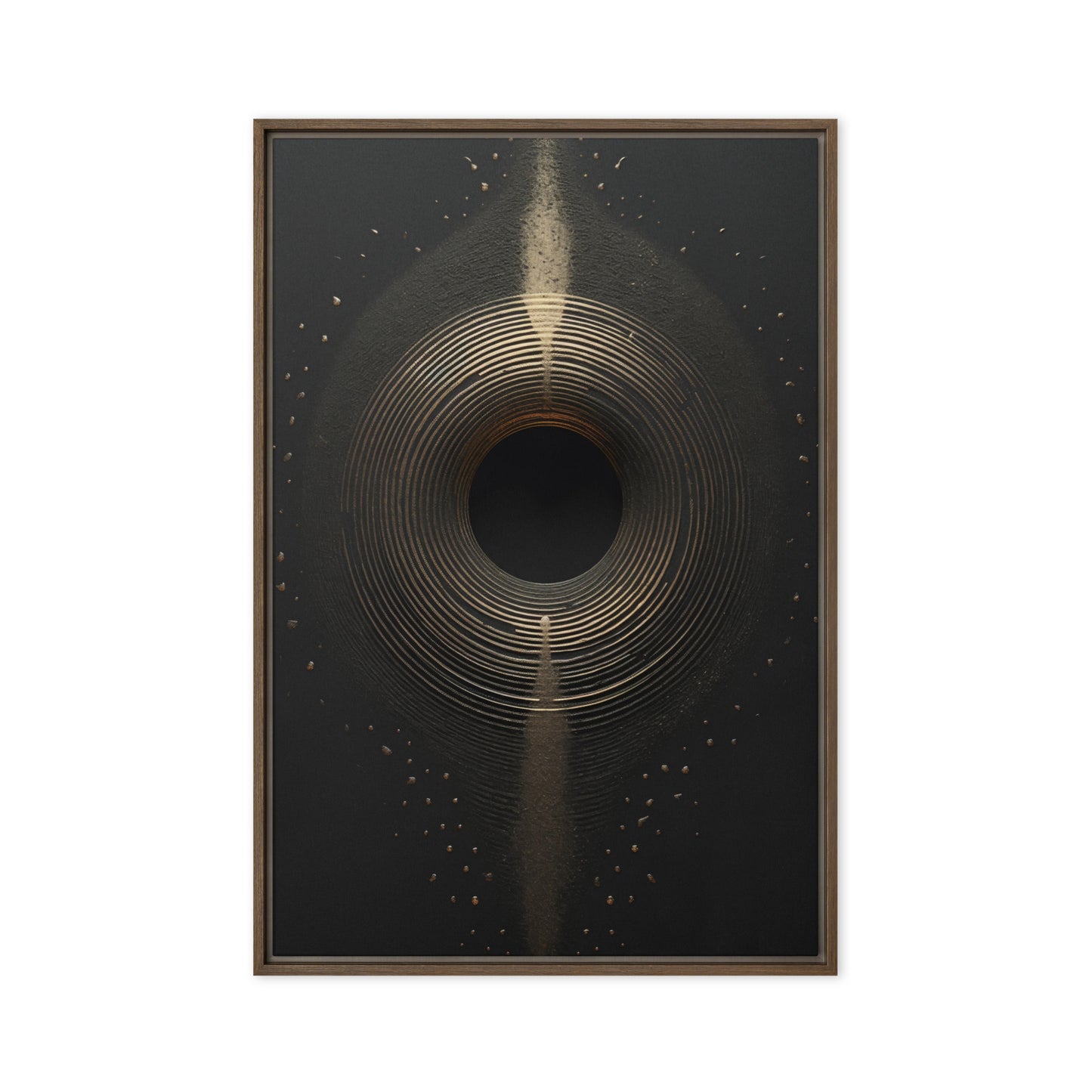 Eclipse Black Gold 3D Art Famed Canvas