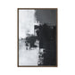 Black White & Grey Abstract Art Framed Canvas
