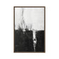 Black White Abstract Art Framed Canvas