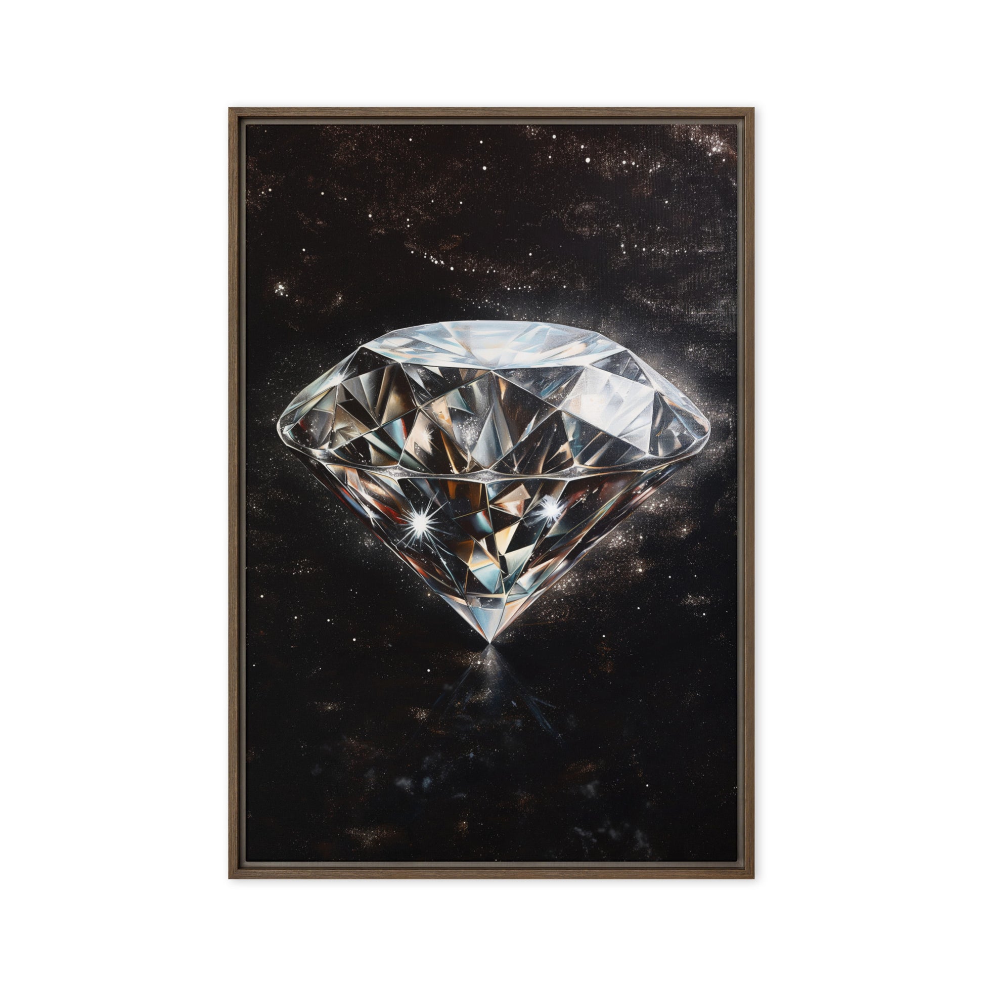 Shining Diamond Framed Canvas
