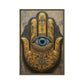Hamsa Hand Religious Art Framed Canvas