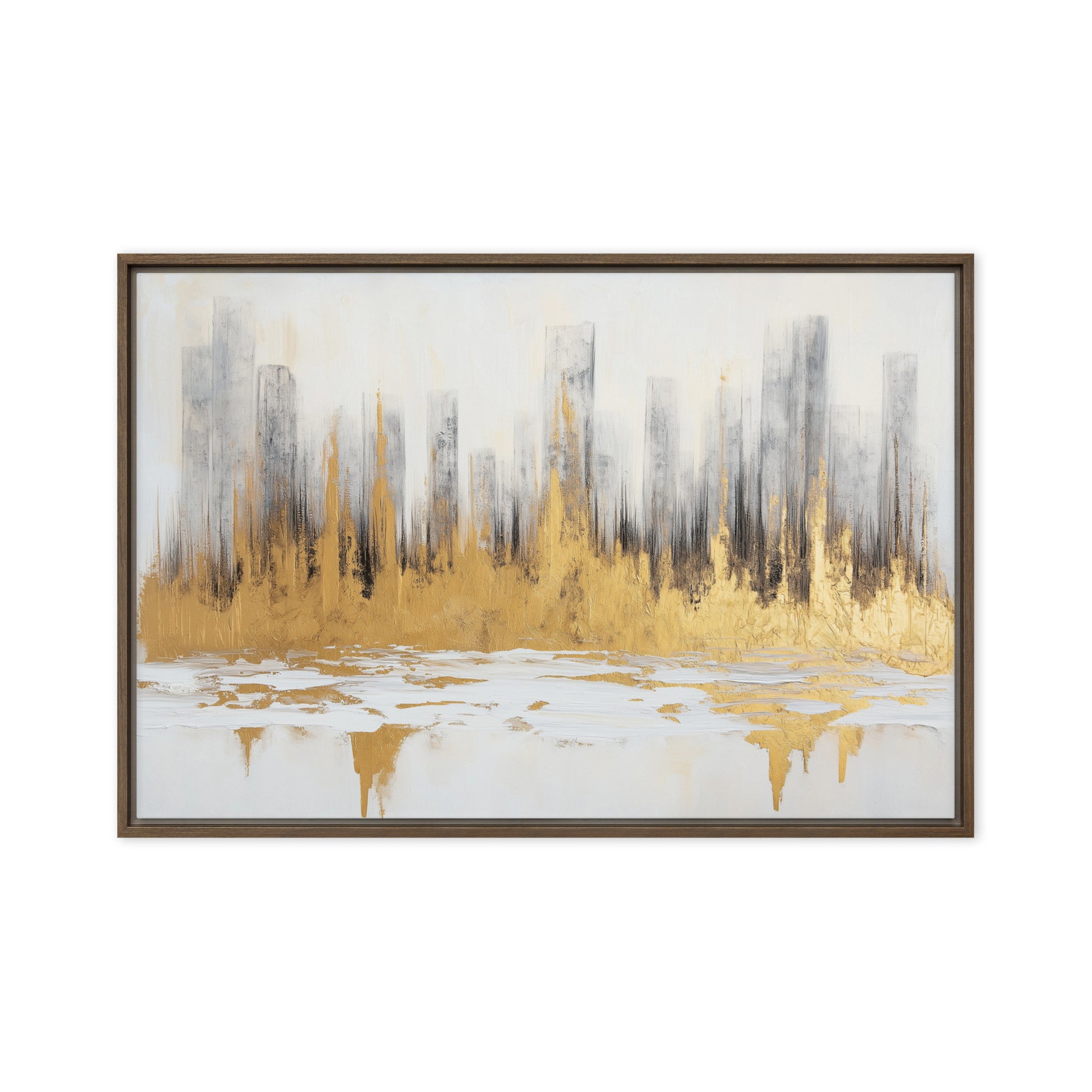 Cityscape Abstract Art Framed Canvas