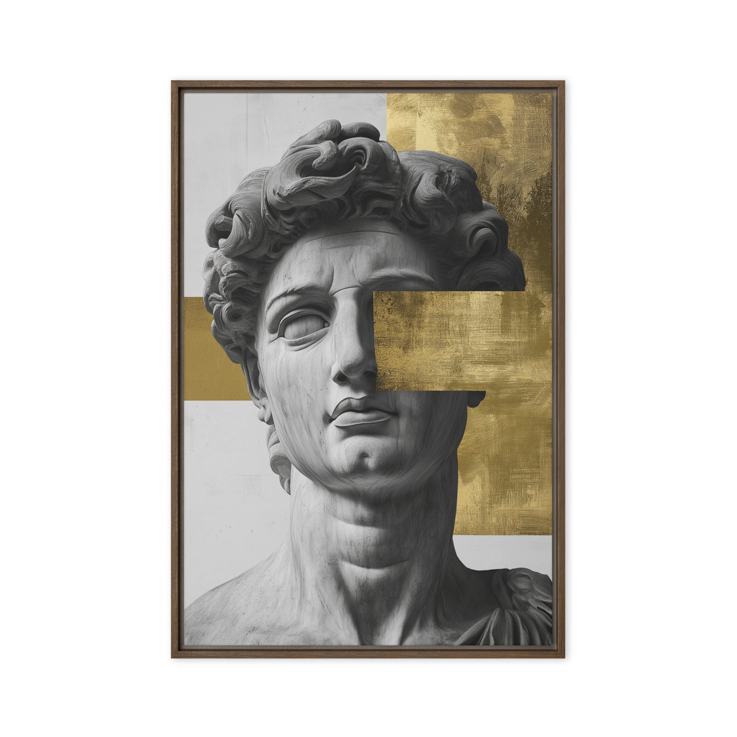 David Sculpture Greek Mythology Art Framed Canvas