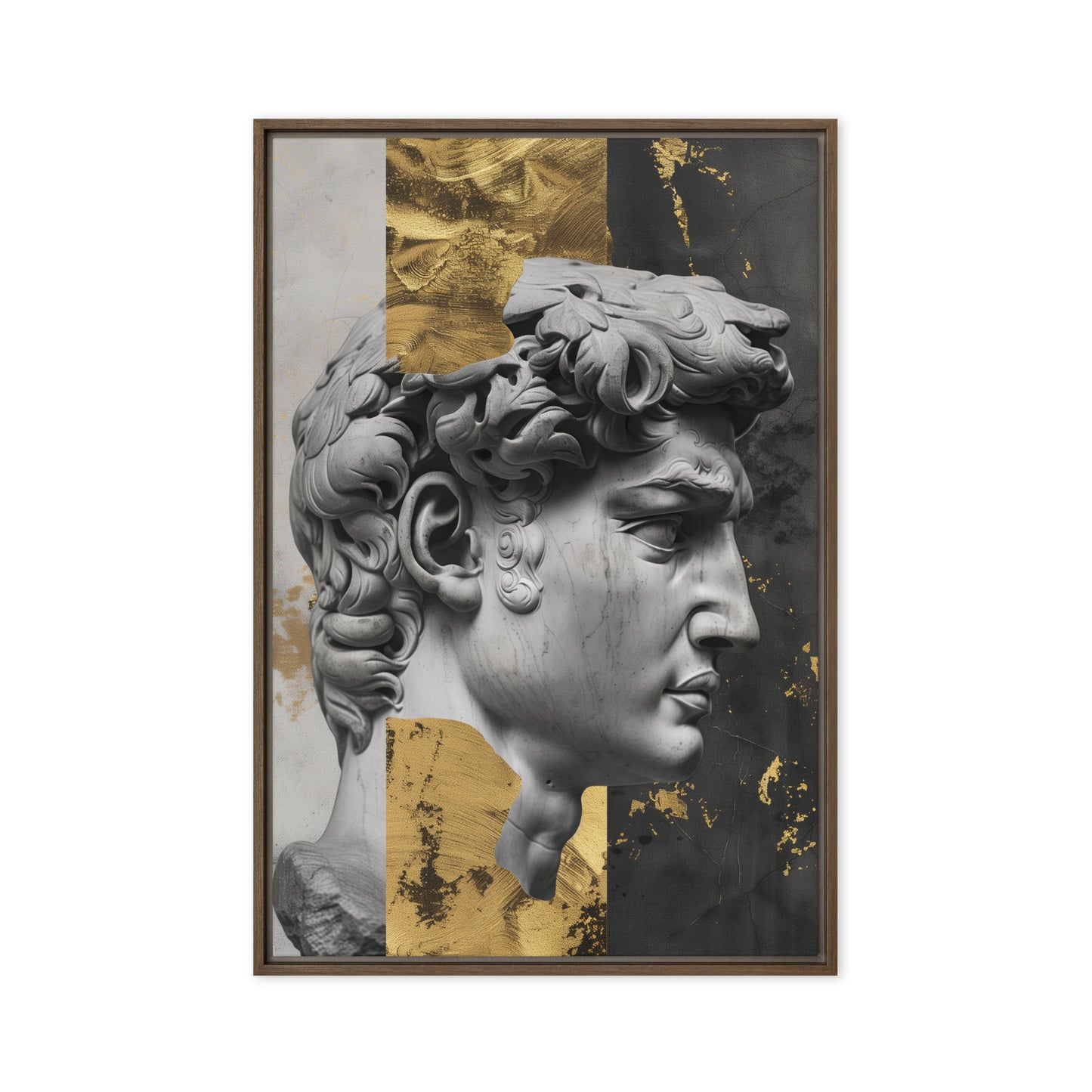 David Sculpture Greek Mythology Art Framed Canvas