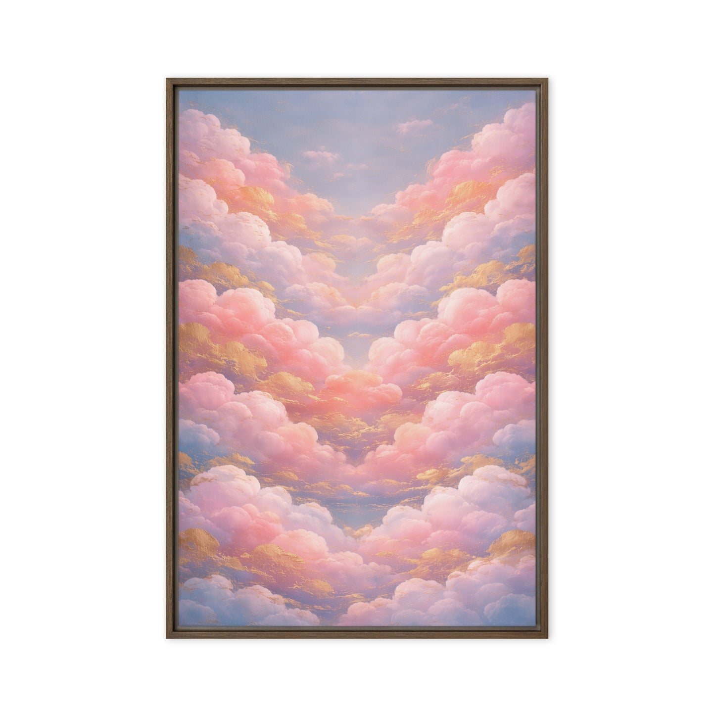 Pastel Clouds Modern Art Framed Canvas - PaintFu