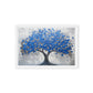 Blue Tree Modern Art Framed Canvas