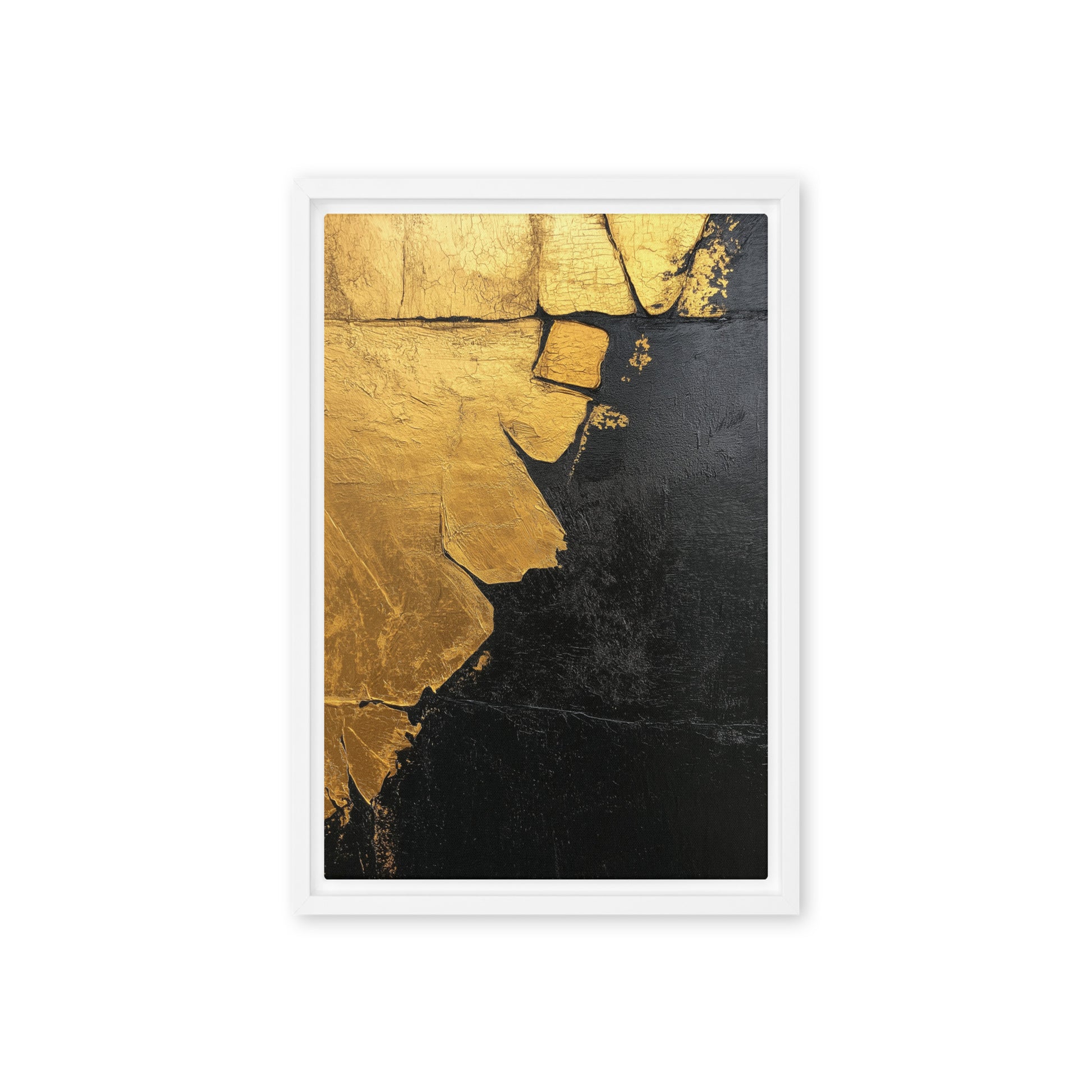 Black & Gold Modern Art Framed Canvas