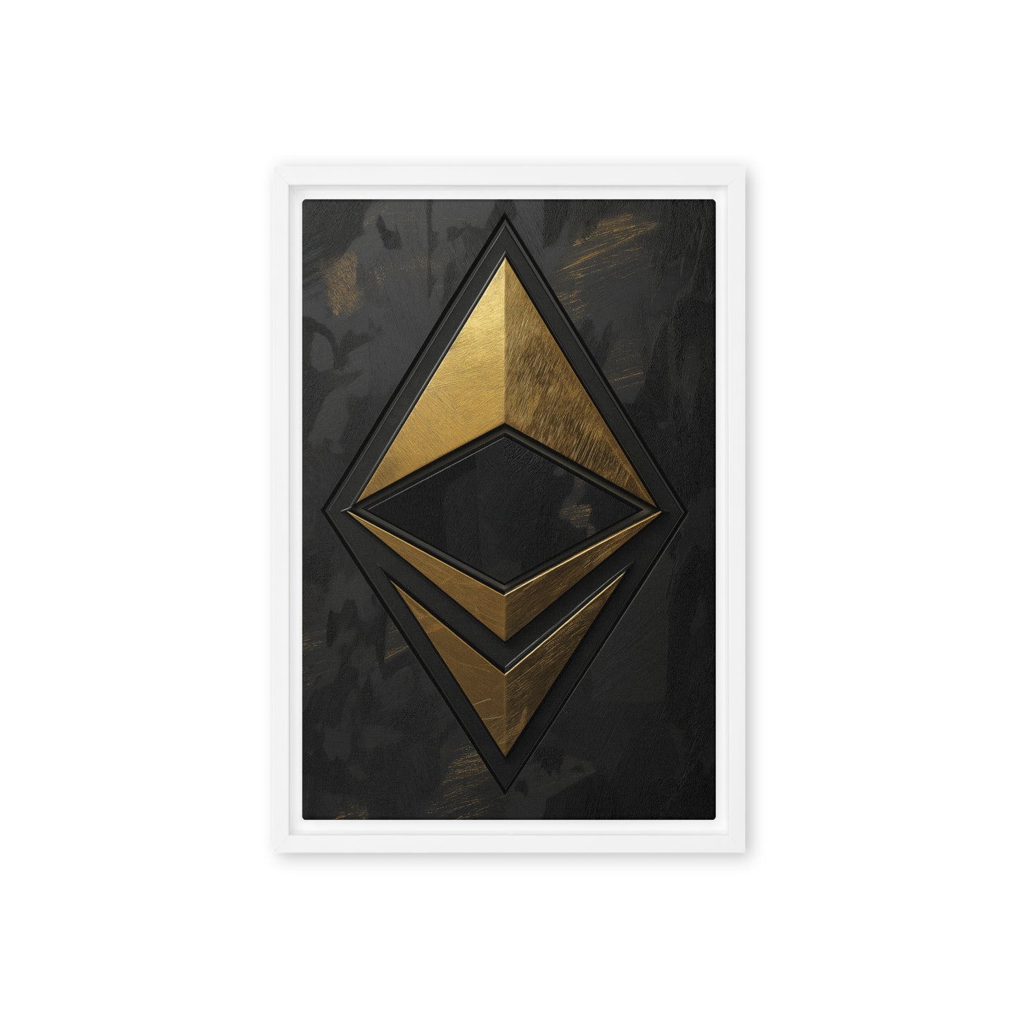 Ethereum Crypto Art Framed Canvas