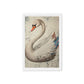 White Swan Modern Art Framed Canvas