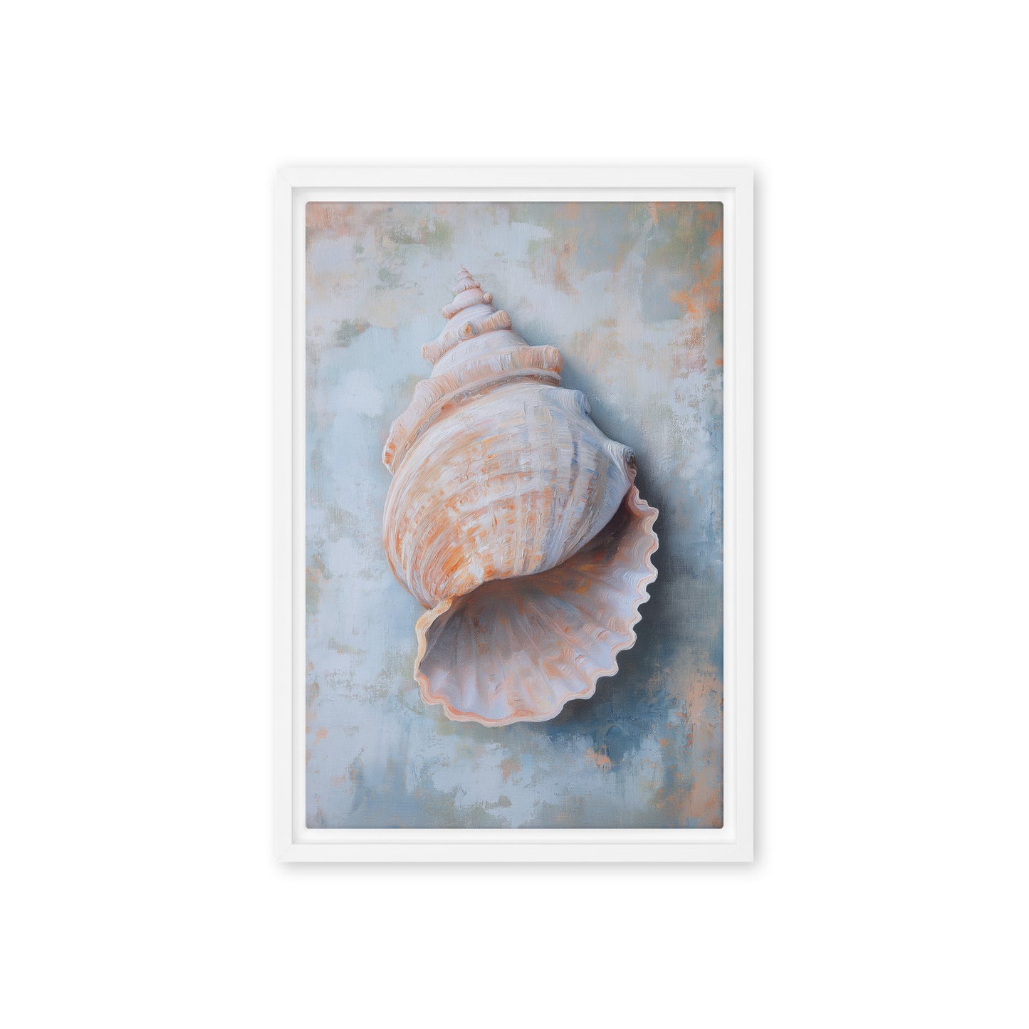 Seashell Nautical Art Framed Canvas