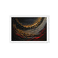 Wave Crimson Red Gold Black Luxury Art Framed Canvas