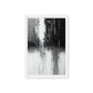 Black White Grey Abstract Art Framed Canvas