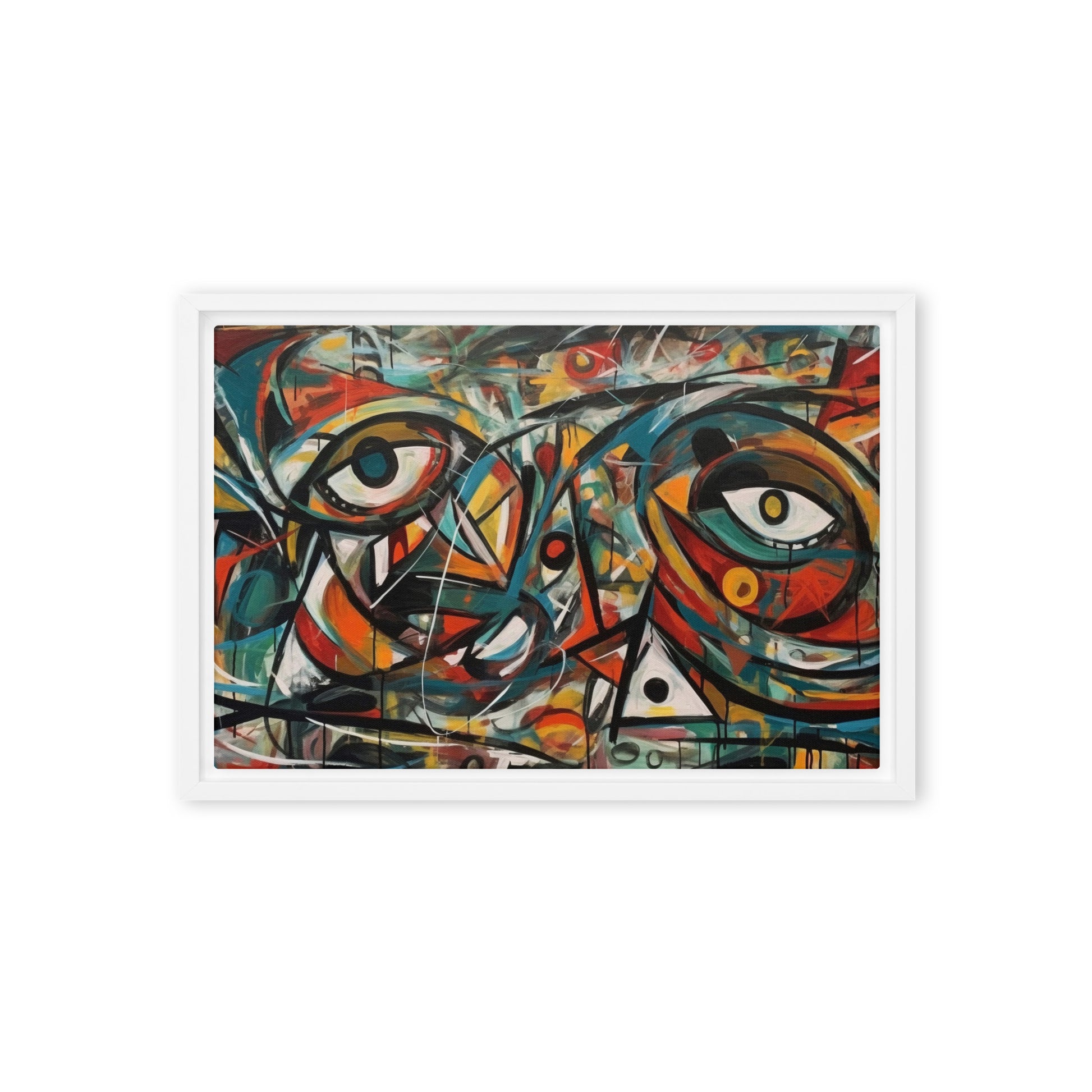 Picasso Style Art Framed Canvas